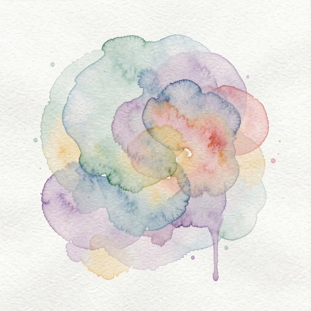 Beautiful watercolor painting demonstration