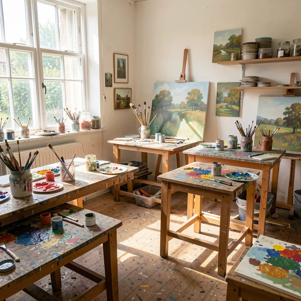 Our painting school studio environment